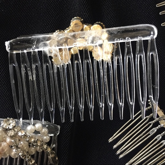 Vintage Aurora Borealis Bridal Haircomb - Picture 2 of 7